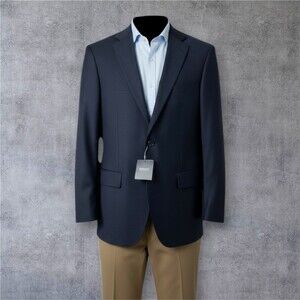 $429 INDOCHINO Mens Blazer Sport Coat Two Button Jacket 38R Wool Gray Suit